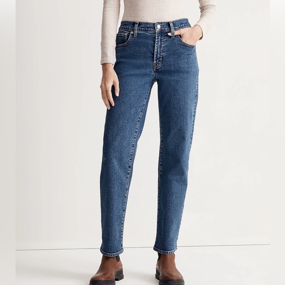 Madewell The Perfect Vintage Straight Jean Bright Indigo Wash: Instacozy Edition